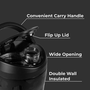Shaker isotherme en acier inoxydable 24 oz, anti-fuite, sans BPA, avec grille de mélange silencieuse, shaker premium pour le fitness et les sports. - Product Image 3