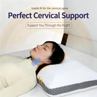 Oreiller de cou ergonomique moderne en mousse à mémoire de forme déchiquetée à rebond lent, lavable, pour hôtel, vente en gros, oreiller de sommeil