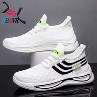 Chaussures de sport décontractées pour hommes, personnalisées, en maille respirante, noires, en PVC, service OEM/ODM de haut niveau