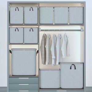 Sac de rangement pour vêtements en tissu non tissé grande capacité pour la maison, chambre, salon, design moderne, déménagement, emballage - Product Image 6