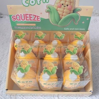 Jouet anti-stress en forme de maïs jaune à presser pour le jeu manuel, les pauses au bureau, les voyages et la présentation en magasin