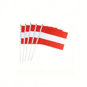 Custom Digital Printing 14x21cm Polyester Austria Hand Held <b>Flag</b> Mini Austrian Cheering Country <b>Flag</b> - Product Image 1
