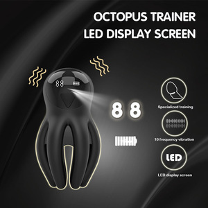 Entrenador de Glándulas Manshi Octopus J-008 con Pantalla LED Digital, Control por Botones, Gel de Sílice Negro y Verde, Ejercicio para Hombres Adultos - Product Image 5