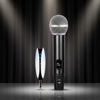 Microphone sans fil universel UHF K-Song, amplificateur de puissance pour performance, carte son, carte de réception sonore à tige télescopique