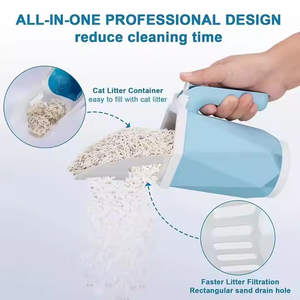 Pelle à litière 2-en-1 grande capacité pour chats et chiens, pelle à déjections durable en plastique pour litière profonde et l'élimination des déchets d'animaux - Product Image 4