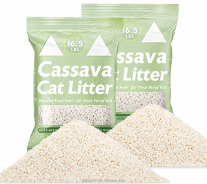 Litière pour chat en cassave de qualité supérieure, à base de plantes naturelles, forte absorption, écologique, sable pour chat, fourniture d'usine - Product Image 1