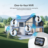 Ensemble de caméras solaires Eseecloud 1 à 4, 4MP, vision nocturne couleur, double bande 5G WiFi, ensemble de caméras solaires sans fil