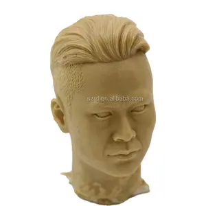 5cm Clay sample of realistic famous people head sculpture by artist