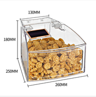 Distributeur de céréales en plastique PC transparent 8L, écologique, avec cuillère, récipient de stockage pour collations, boîte organisatrice pour aliments secs, cuisine, garde-manger