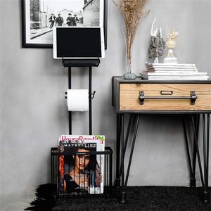 Detachable Wall-Mounted Zinc Alloy Bathroom Storage <b>Rack</b> for Tissue Magazine & <b>Roll</b> Paper with Adjustable Height Modern Design - Product Image 1