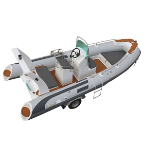 Certifié CE 17ft 5.2m Sport RIB Boat Hypalon Aviron <span class=keywords><strong>gonflable</strong></span> avec moteur hors-bord 85hp Fibre de verre PVC Combo Set pour la pêche - Product Image 4