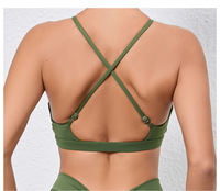 Soutien-gorge de sport pour femme à maintien élevé, bretelles croisées, séchage rapide, respirant, effet seconde peau, idéal pour la course et le yoga