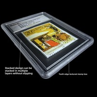 Boîte de rangement universelle en acrylique YP03 2mm pour pièces de monnaie commémoratives quadrilatères, pièces uniques ou en deux parties