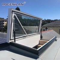 Fenêtres de sous-sol en aluminium sur mesure Rogenilan, double vitrage, extérieur, vitrage Low-e, avec moustiquaire