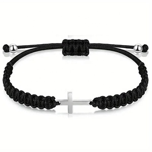 Joyería Suxuan 2024, nuevo diseño, pulsera de cuerda tejida cruzada de acero inoxidable, amistad, pareja, pulsera de hilo rojo de la suerte, mujeres y hombres - Product Image 5