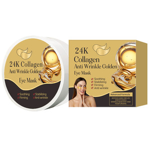Mascarilla de Ojos Dorada Antiarrugas con Colágeno 24K, 60 Unidades, Reafirmante e Hidratante - Product Image 1