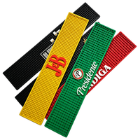 Tapis de bar en PVC personnalisé OEM/ODM avec logo, tendance estivale, imperméable et antidérapant, en caoutchouc, pour comptoir de bar et boissons.