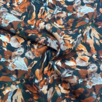 Tissu en rayonne 45S imprimé floral aquarelle coloré, 100 % viscose, léger, imprimé réactif, pour robes et chemises, vente en gros