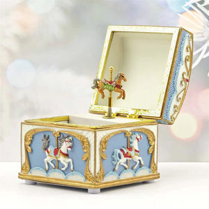 Résine Artisanat Musique Boîte À Bijoux Carrousel Décoration De Table Pour Enfants et Cadeau D'anniversaire pour Petite Amie Caractéristique <span class=keywords><strong>Chanson</strong></span> - Product Image 5