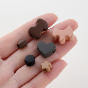 Acrylic Animal-Themed Spacer <b>Beads</b> Mixed Shapes for Bracelet Making Heart Bow Flower Puppy Cube DIY Charms - Product Image 4