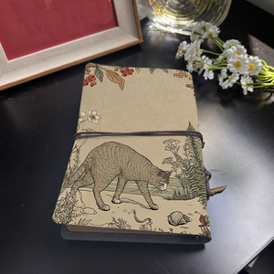 Bloc-notes A6 Bon pour les plans de cours des étudiants en éducation musicale et les notes de pratique d'instruments avec feuilles de chat Baies Fleurs Shel - Product Image 3