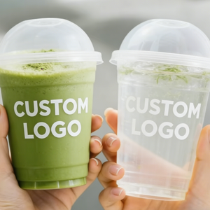 Vasos de Plástico PP de 16oz, 18oz y 20oz con Tapas para Beber, 90mm de Diámetro, Base Redonda, para Jugos, Se Acepta Logotipo Personalizado - Product Image 5