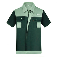 Chemises de travail Poly-coton à manches courtes Vêtements de travail légers Usine Plombier Mécanicien Uniformes Auto Réparateurs Chemise de travail