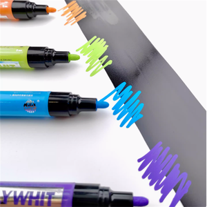 Lot de marqueurs acryliques OEM à pointe <span class=keywords><strong>ronde</strong></span> pour peinture artistique, marqueurs acryliques colorés pour le dessin sur verre, métal, plastique et le bricolage - Product Image 2