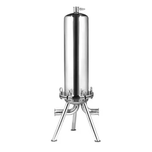 304 or 316 stainless steel cartridge filter housing for liquid filtration sugar syrup filtering equipment