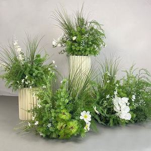 Décorations de paysage artificielles en plastique style forêt, plantes vertes pour arrangements de mariage et décorations de Pâques - Product Image 5