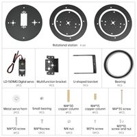 Hiwonder Kit de servo numérique non assemblé 2 DOF Pan Tilt Support entièrement en métal pour la construction de bras robotiques de robot et plus de kit de bricolage de robot