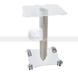Ad Alte Prestazioni portatile professionale del viso bianco di bellezza in metallo salone di bellezza cosmetologia carrelli di stoccaggio trolley con mag lampada - Product Image 4