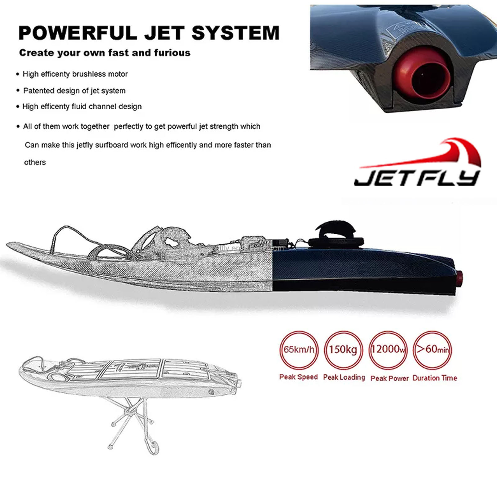 Water Sports Elektrische Surfbrett Elektro Electric Motorized Jet Surf Electric Powered Surfboard For Sale