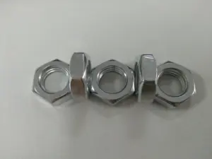 Attaches hexagonales Hebei DIN439, écrou mince en acier au carbone/galvanisé, 10 pièces
