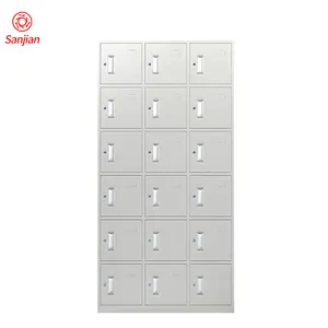 Factory KD structure multi-door SPA 18 doors storage clothes cabinet steel wardrobe metal locker cbainet