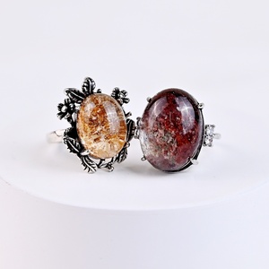 Bague en <span class=keywords><strong>quartz</strong></span> de jardin naturel en gros, bijoux vintage réglables, bague en cristal pour femme, pour cadeau - Product Image 4