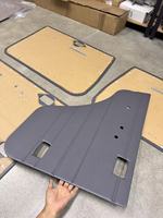 YBJ Accessoires automobiles : Panneau de porte arrière double électrique pour LC76 78 2007-2024, Vitre manuelle, Cuir PVC, Panneau de porte LC79