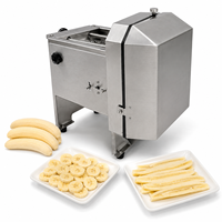 Automatische groente- en fruitsnijmachine, bananen- en plantainchipsnijder, industriële elektrische roestvrijstalen snijmachine