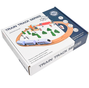 Jouet en bois polyvalent à assembler soi-même pour enfants, thème ferme, 42 pièces, train et scène de circulation, vente en gros - Product Image 6