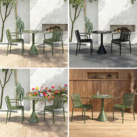 Terrasse extérieure Bar moderne Café-restaurant Bistro Restaurant Mobilier de salle à manger Café-restaurant Tables et chaises