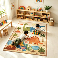 Tapis de jeu pour enfants avec impression personnalisée de carte, antidérapant, lavable, tapis de chambre d'enfant, tapis de salle de classe pour enfants, grands tapis pour maternelle