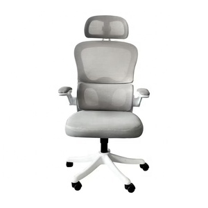 Chaise de <span class=keywords><strong>bureau</strong></span> ergonomique moderne en maille avec siège en tissu maillé, pivotante, réglable en hauteur, dossier haut, mousse PP - Pour usage domestique - Product Image 3