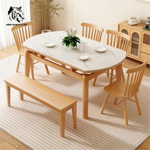 Proveedor chino, mejor precio, logotipo personalizado, gran stock, diseño ecológico, mesa de comedor de madera plegable, muebles para el hogar. - Product Image 4