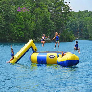 Parc aquatique de mer Lit de saut flottant <span class=keywords><strong>gonflable</strong></span> de qualité supérieure Trampoline flottant <span class=keywords><strong>gonflable</strong></span> en PVC Trampoline aquatique - Product Image 3