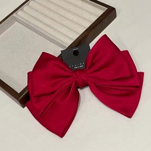 Grand nœud papillon en satin coréen mignon <span class=keywords><strong>XXL</strong></span> pour femmes, <span class=keywords><strong>pince</strong></span> à <span class=keywords><strong>cheveux</strong></span> - Product Image 4
