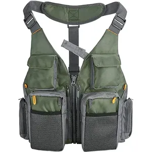 Không thấm nước Fly Fishing vest ba lô với lưới trở lại và có thể điều chỉnh dây đeo thắt lưng câu cá túi Vest Ngoài trời vest cá - Product Image 1