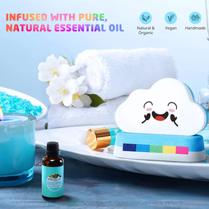 Bombas de baño de piel suave hidratantes coloridas veganas naturales más vendidas Bombas de baño de arcoíris de lujo - Product Image 4