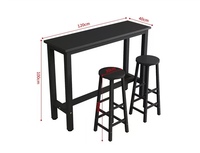 Table de cuisine moderne avec structure en métal Ensemble de chaises de bar pour l'extérieur Chaise de pub en bois et métal de style contemporain Table de bar