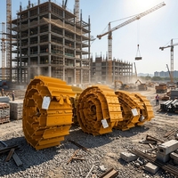 Ensemble de chaînes de chenilles série D pour pièces de train de roulement de bulldozers D6, D7, D8 – Ensemble de maillons de chenilles robustes et résistants à l'usure