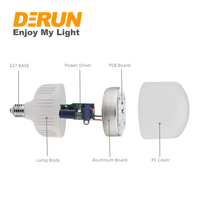 Fabricants chinois 5W 7W 9W 12W 15W 18W SKD Led T Ampoule Lumières Matière première B22 E27 Base SKD Led Ampoule